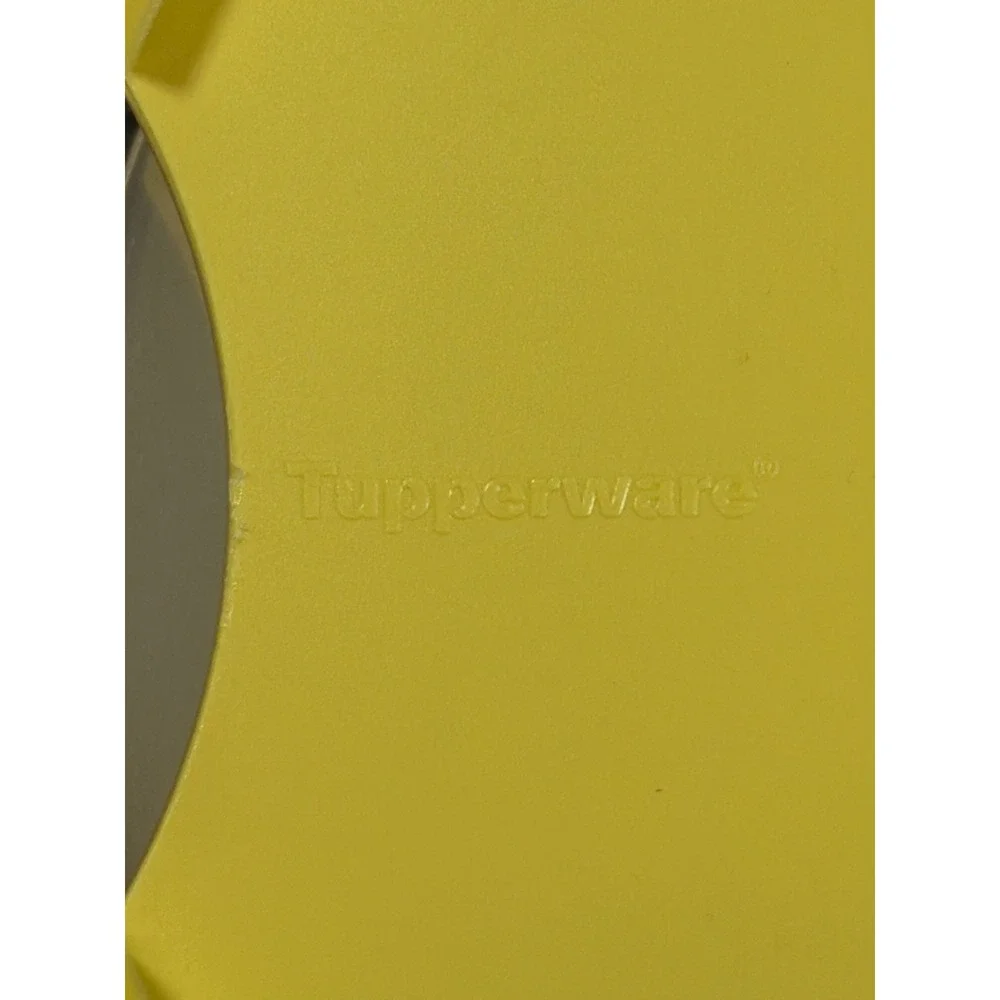 Tupperware Impressions Snack Canister Yellow Round Window Food Storage